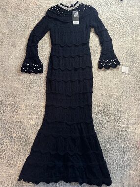Ellie Makir Maxi Dress with Pearl Detail
